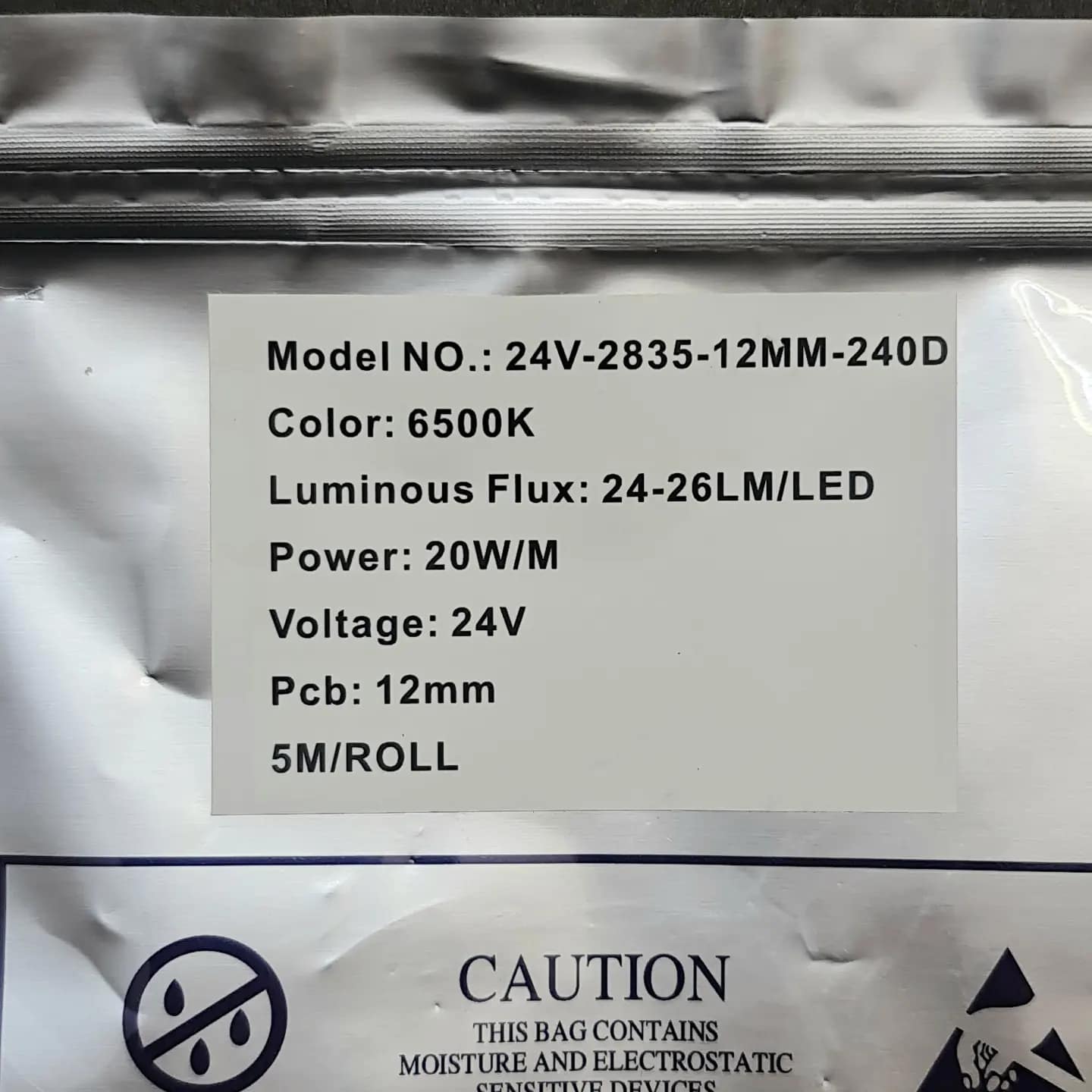 ال ای دی نواری 24 ولت دو لاین مهتابی 26 لومن