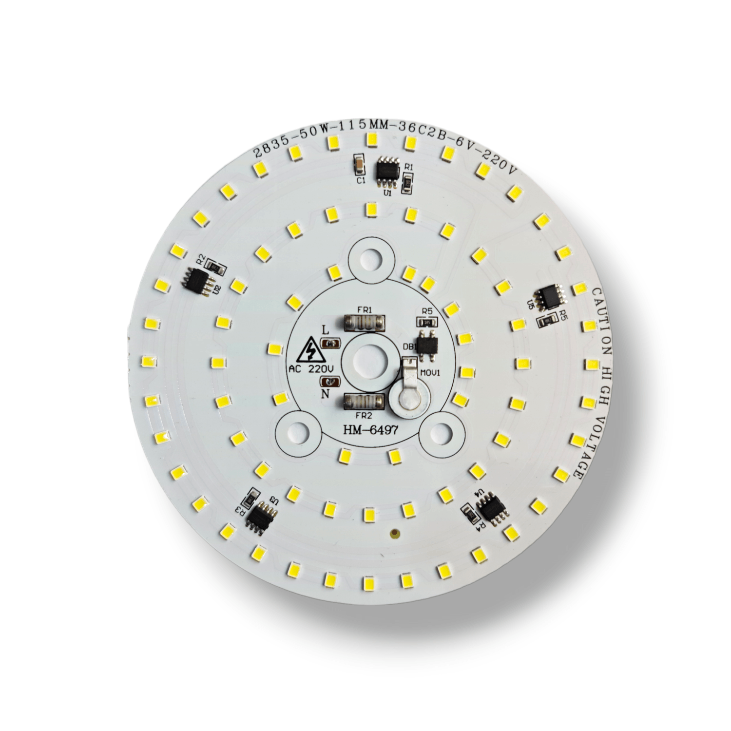 ماژول 220 ولت 50 وات مهتابی گرد - قطر 115 میلیمتر